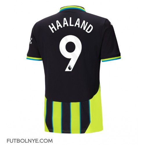 Camiseta Manchester City Erling Haaland #9 Visitante Equipación 2024-25 manga corta